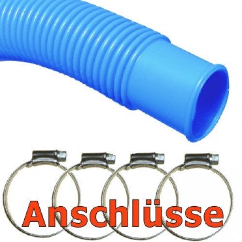 Schläuche+Schellen 125012 Komplett-Anschluss-Set Ø 32 mm für Pools inkl 