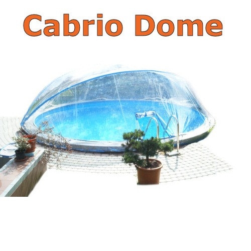 Poolabdeckung Cabrio-Dome 4,60 m Breiter Handlauf