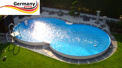 Paradies Pool GmbH Standard Handlauf achtform 5,00 m x 8,55 m