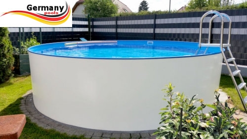 Pool Handlauf weiß für Schwimmbecken mit Stahlmantel  3.50 m bis 3,60 m Durchm. 
