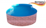 Pool achtform 625 x 360 x 120 Achtform Pool Brick Ziegel
