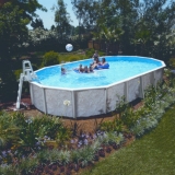 Ovalpool 8,50 x 4,90 x 1,32 m Center Pool oval freistehend