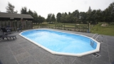 Stahlwandpool oval 8,50 x 4,90 x 1,32 m Center Pool freistehend Set