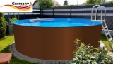 Stahl Pool 800 x 125 cm Set