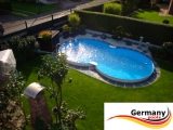 Achtform-Gartenpool 8,55 x 5,00 x 1,25 m Achtform-Schwimmbecken
