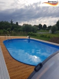 Pool oval 6,10 x 3,60 x 1,20 m Komplettset