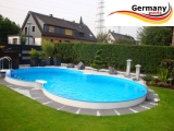 Achtform-Gartenpool 8,55 x 5,00 x 1,25 m Achtform-Schwimmbecken